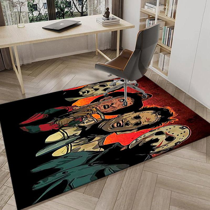 Halloween Horror Night Carpet, Chair Rug,Rug for Office Bedroom living rooms, Doormat decor Fan Gift Christmas Gift