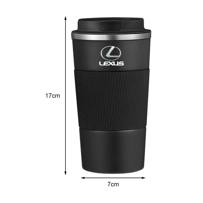 1Pc Stainless Steel Coffee Thermos Mug Car Vacuum Flask Travel Thermal Cup For Lexus CT200H GX400 GX460 IS250 IS300C RX270 ES240