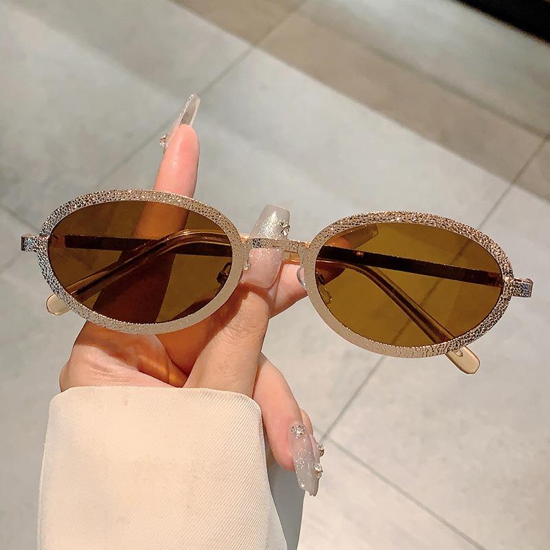 Small Frame Oval Sunglasses Women For Men Vintage Steampunk Trend Sun Glasses Hip Hop Luxury Brand Designer Metal Shades Uv400