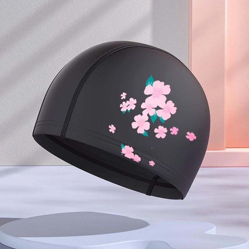 Junwen Long Hair Waterproof Swim Cap