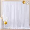 Wrinkle Free White Backdrop Curtain for Parties Soft Fabric Drapes Wedding White Curtain Backdrop for Birthday Party Decorations