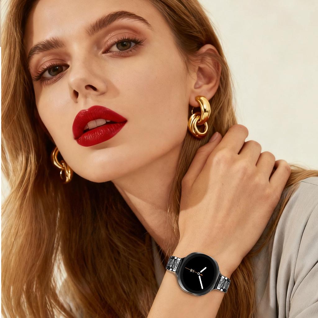 Ремешок из нержавеющей стали для Samsung Galaxy watch 8/8 classic 40мм 44мм 46мм Металлический звеньевой Алмазный браслет ремешок Galaxy watch8
