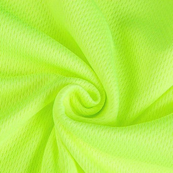 High Visibility Safety T-Shirt Button Lapel Tee Shirt with Reflective Tape Quick-dry Breathable Workwear Security Top for Construction Workers