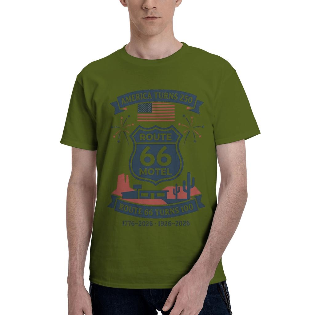 America Turns 250 I Turn 50 1976 50th Birthday T Shirts Unisex Short Sleeve Usa Flag Route 66 Tshirts Streetwear Tee Pure Cotton