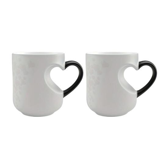 Кружка-сердце с меняющимся цветом 11 унций Магическая керамическая кружка раскрывает скрытый узор Кофейная кружка для горячих напитков Романтический подарок для любителей кофе и чая