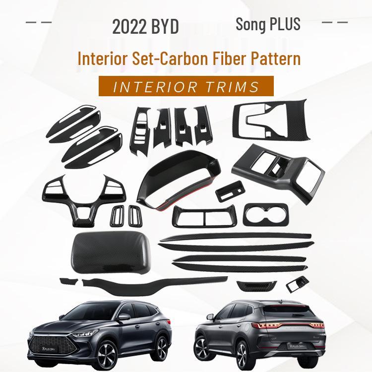 BYD Song PLUS Interior Modification Kit: Handle, Armrest, Air Outlet, Shift Frame Stickers (Fits 22 Models)