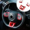 3Pcs/Set ABS Car Steering Wheel Button Cover Sticker Interior Decoration Carbon Fiber for MG5 MG6 MG HS ZS Car Styling