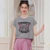 Женский топ Bailuyu с коротким рукавом из жаккардового трикотажа