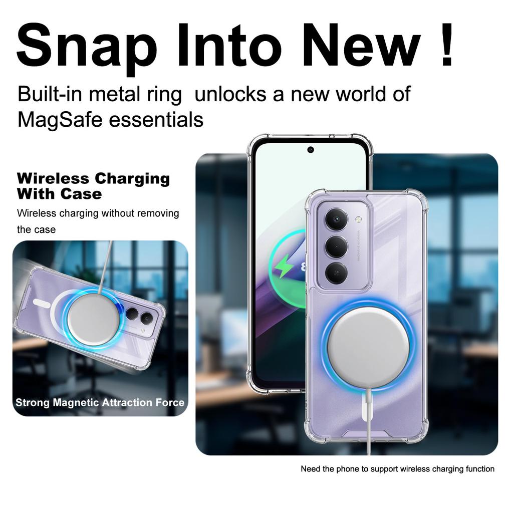 For Redmi 15 4G 5G Phone Case IMAK Shock-resistant Soft Space Magnetic Case