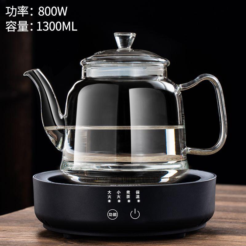 Стеклянный чайник для электрической гончарной печи 220 В, бытовая, высокотемпературная стойкость и взрывозащищенность, прозрачные отдельные кастрюли