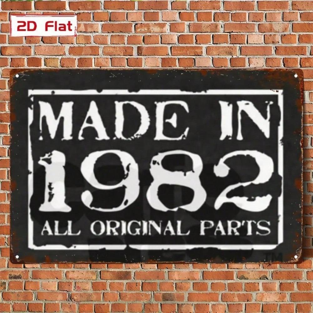Винтажная металлическая настенная табличка 1982 года, ретро черно-белая пасхальная табличка, 20x30 см, для домашнего бара, гаража.