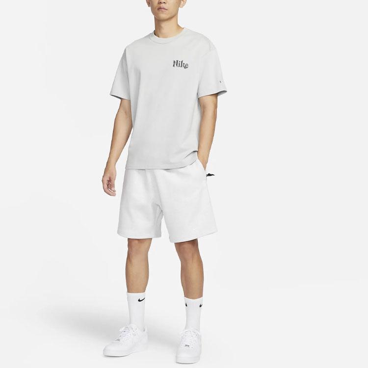 Nike Мужские спортивные шорты Solo Swoosh с однотонным логотипом и эластичной талией, белые DV3055-051