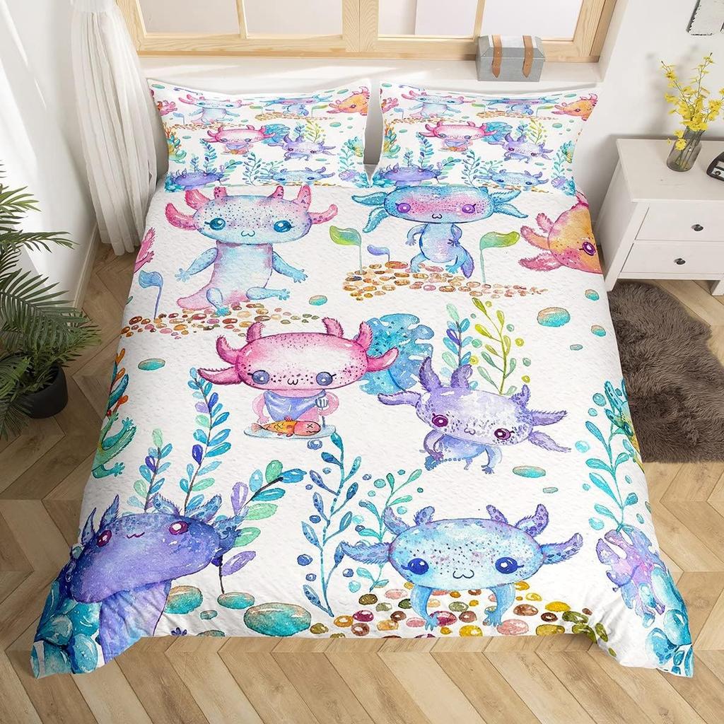 Kids Sea Turtle Duvet Cover Set Queen King Size Ocean Bedding Set Boys Girls Teens Women Men Bedroom Decor 3 Piece Set