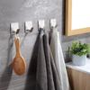 Wall Adhesive Towel Hooks Heavy Duty Stick On Wall Hooks Hanging Clothes Hats Bathroom Kitchen Stainless Steel Hanger Hook