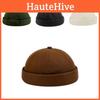 Melon Color Solid Peel Hat Warm Fashionable Adjustable Outdoor Cap Lightweight
