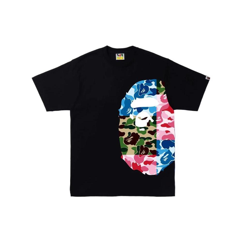 Футболка Bape Abc Camo Crazy Side с большой головой обезьяны 1I30-110-067