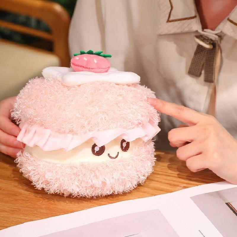 Очаровательная мягкая плюшевая игрушка в виде шоколадного хлеба, макарон, швейцарского рулета, набитое животное, подарок на день рождения