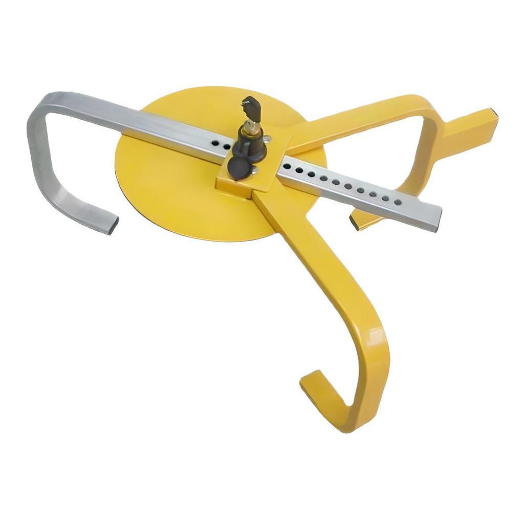 Thickened Anti-theft SUV Wheel Lock with Suction Cup and Three-pronged Clamp