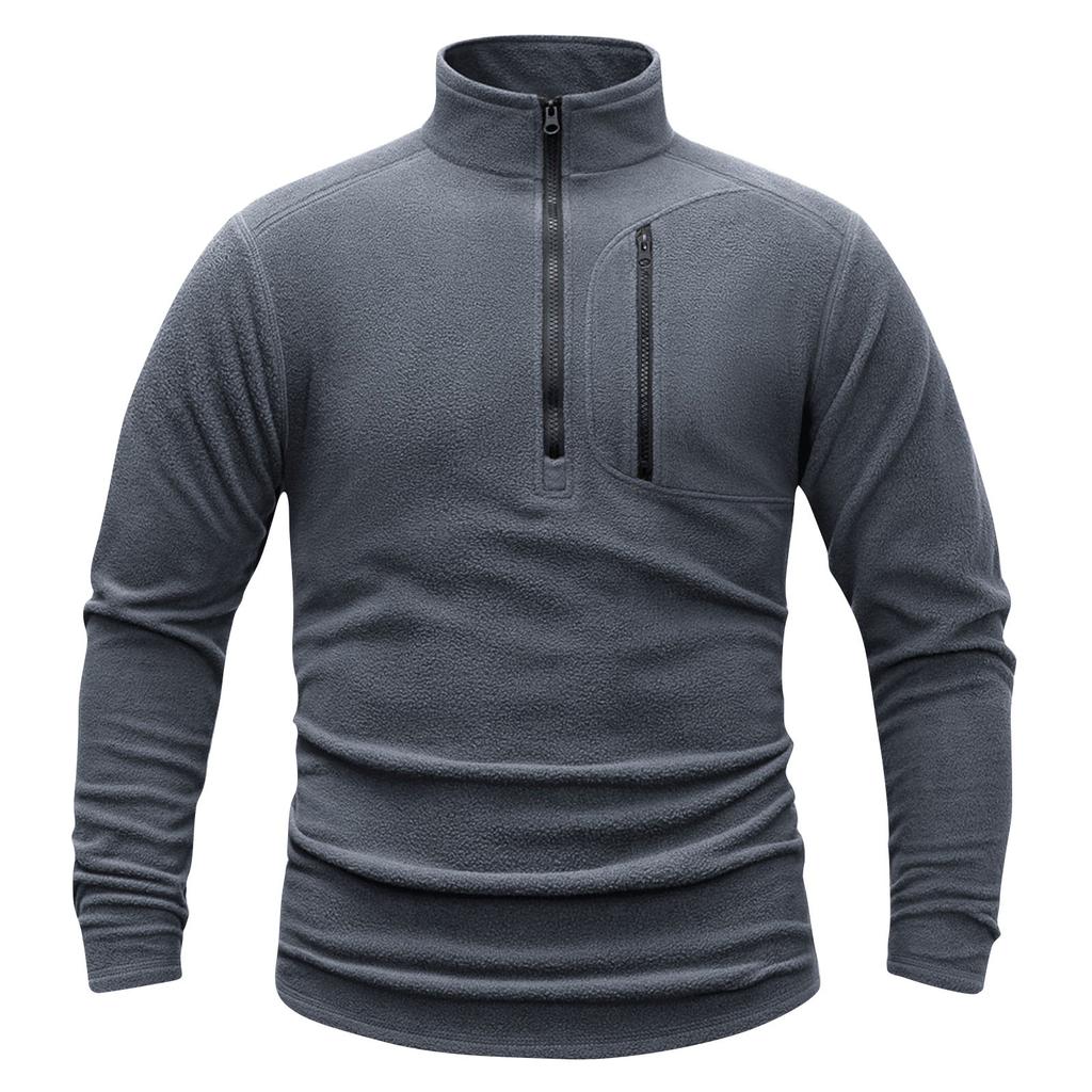 Men's Sweatshirt Loose Solid Color Outdoor Warm Breathable T-Shirt Top