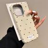 Простой белый горошек Кожаный матовый чехол для телефона для iPhone 17 Air 16 E 15 14 Plus 13 12 11 Pro Max XS Max Защитная крышка для объектива