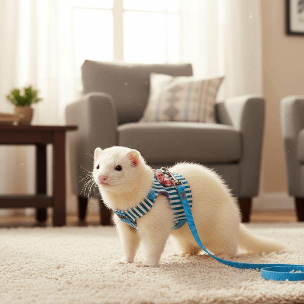 Adjustable Hamster Harness Escape-Proof Rabbit Vest Leash Pet Traction Rope for Small Animal