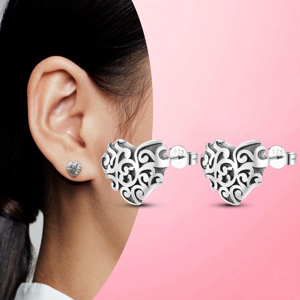 Серьги Серебряные серьги 925 пробы Геометрические серьги-гвоздики для женщин Свадебные серьги в корейском стиле S925 Изящные ювелирные изделия Тенденция