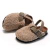 2026 Autumn and Winter New Cork Sandals and Slippers Wear Suede Warm Sandals for Boys and Girls.
