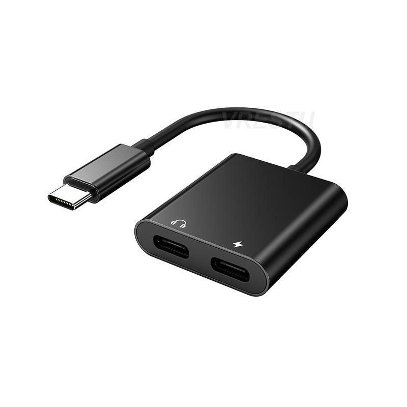 Переходник для наушников типа ЦАП 2 в 1 с USB C на двойной USB C для Samsung