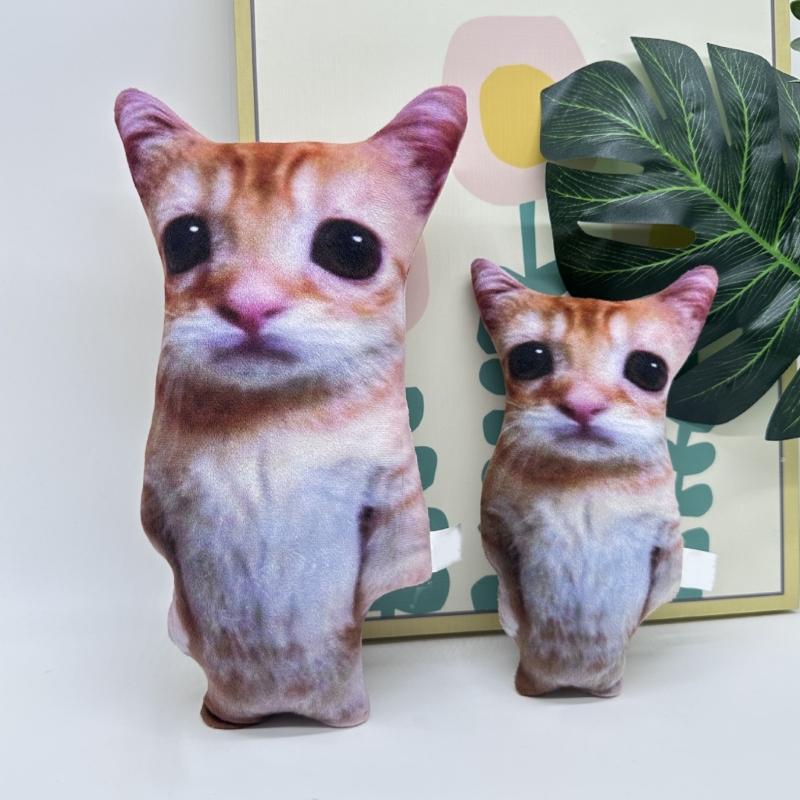 Плюшевая подушка-плед 'Милые животные' El Gato Животные Плюшевые Мягкие Набитые Кошачьи для Объятий Игр Используется для Домашнего Декора