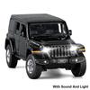 1/32 Scale Toy Car Model for Jeeps Wrangler Rubicon, Alloy Car Model Diecast Off-Road Toy with Sound and Light