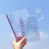 INS Style Transparent PVC Soft Leather Notebook Cover, A5 Loose-Leaf, Cute & Simple A6 Design