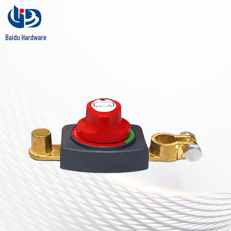 Brass Car Battery Disconnect Switch for 12V/24V, 15-17mm Negative Terminal.