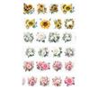 3Rolls Decorative Flower Sticker Water Resistant PET Tape for Scrapbooking Journal Photo Album Skateboard Laptop