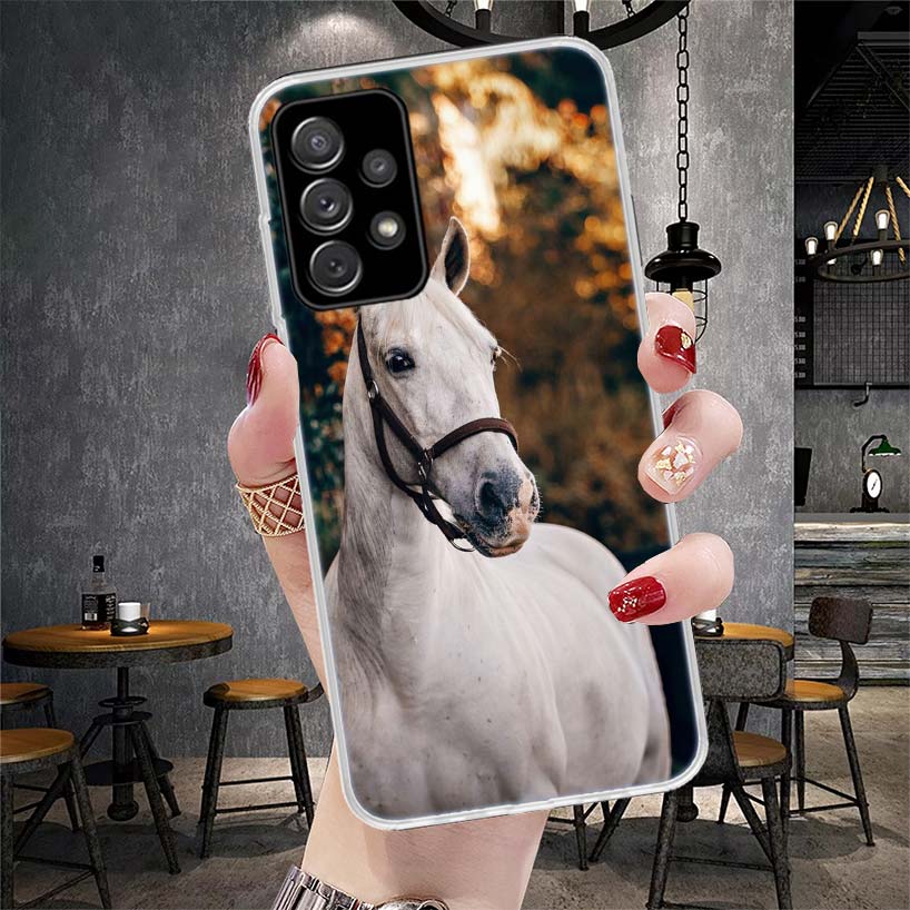 Чехол для телефона Samsung Galaxy S22 S23 S24 S25 Edge S26 Ultra S20 FE S21 Plus + Fundas Coque Ga с изображением скачущей лошади, большая красота, мягкий