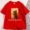 Funny Titanic Cat TShirt Funny Cotton Short Sleeve Graphic Tee Casual Round Neck Tshirt Male Clothes Streetwear Y2k Tops