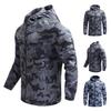 Men's Outdoor Casual Zipper-style Hooded Printed Jacket, Quick-drying Thin Windproof And Waterproof Sports Windbreaker Jacket