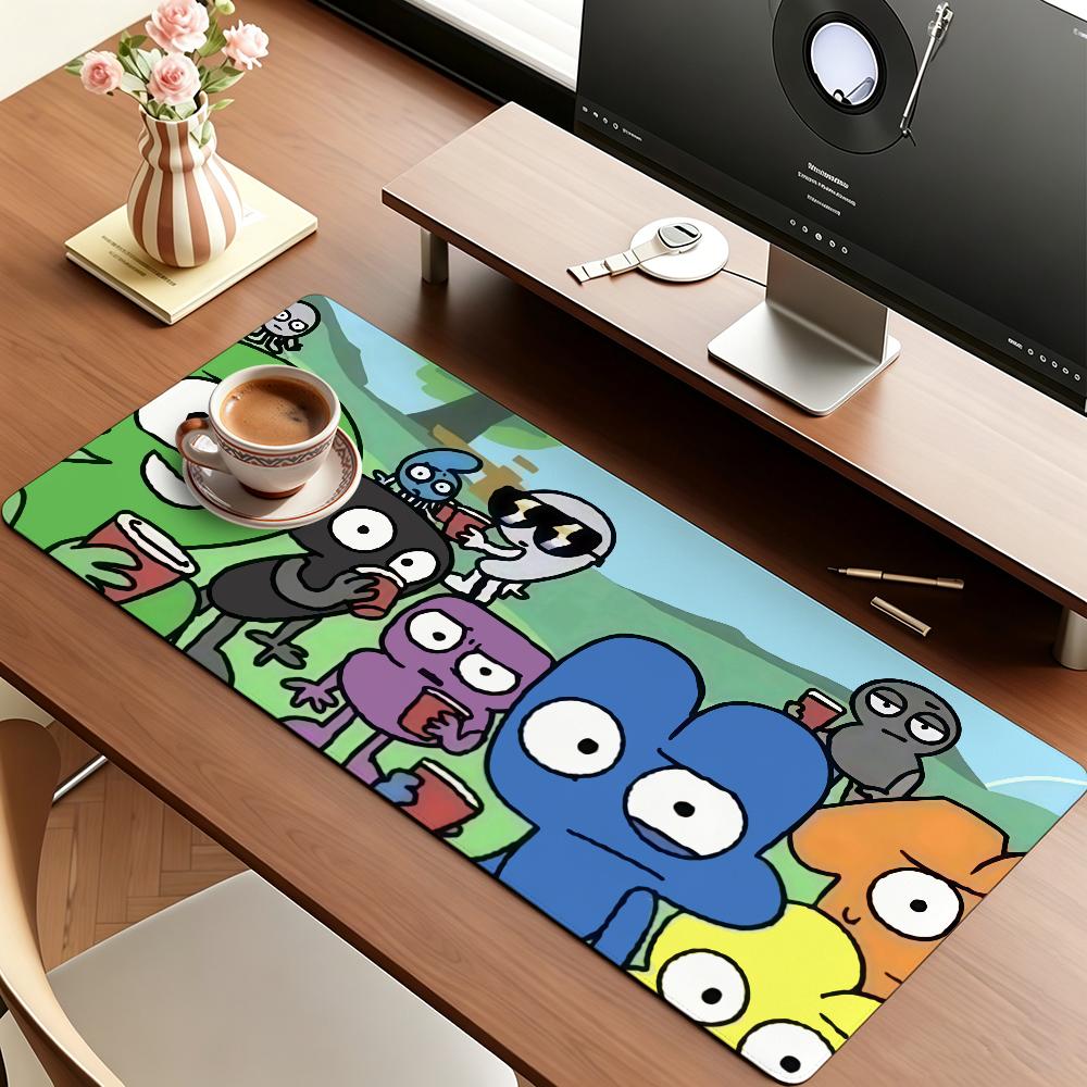 Cartoon cute B-BFDI Mouse Pad Anti Slip Rubber Edge Locked Thickened Laptop Gaming Desk Mat