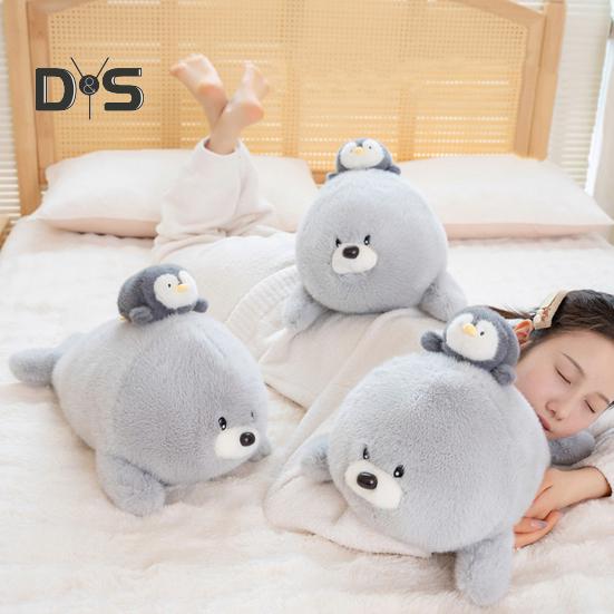 Мягкая плюшевая кукла «Морской лев», плюшевая игрушка «Морской лев» 50 см, очаровательный пушистый пингвин и игрушка «Морской лев» для детей, мальчиков и девочек