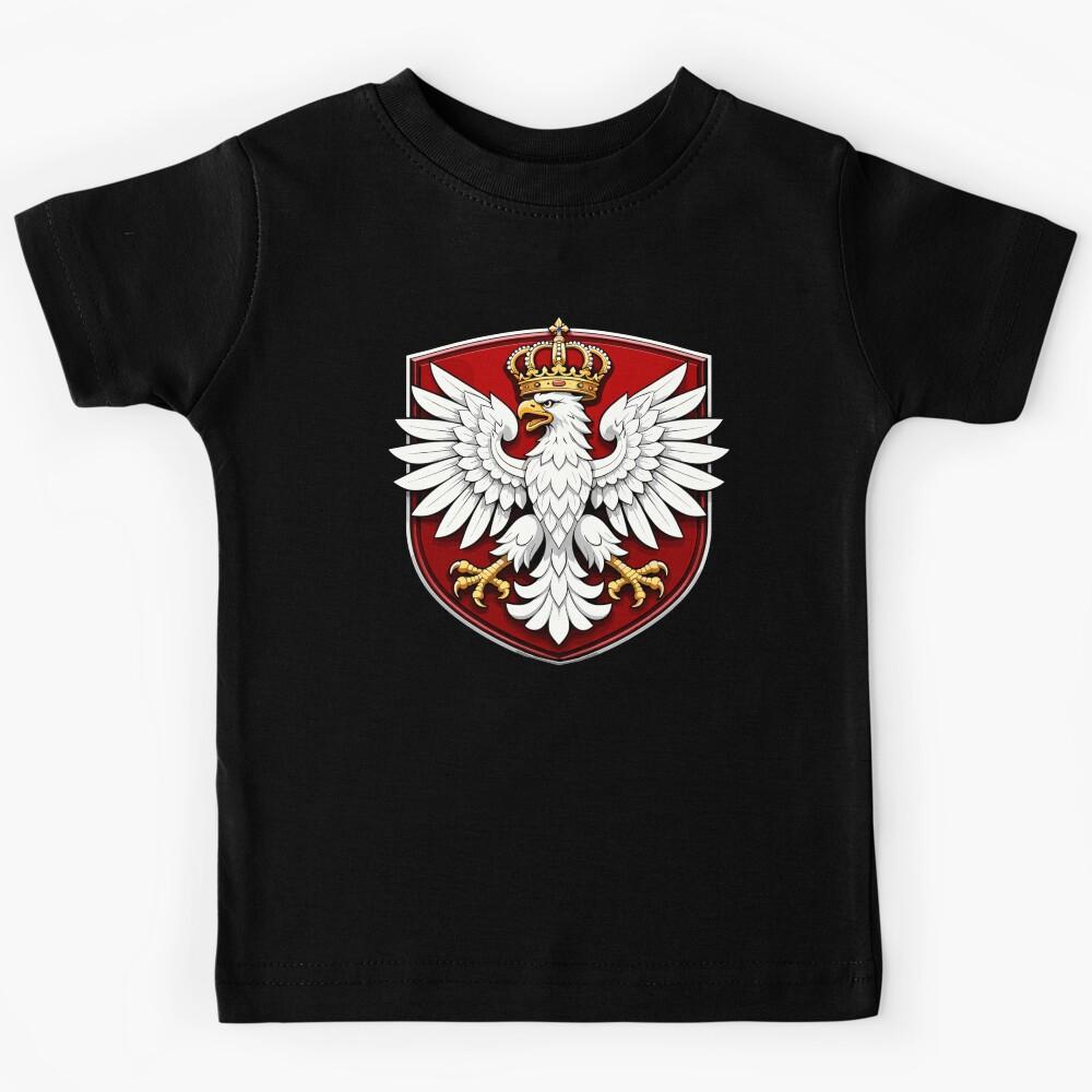 Polish eagle with crown and shield Kids T-Shirt