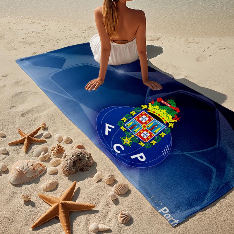 FC Porto Emblem Design. Beach Towel, Quick-drying, Easy to Care for, Use for Both Fitness and Beach Vacations,Sports Essential Fan Gift