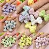 Hanmade Handmade Material Bowknot Shape 7Pcs 20.6*30mm Jewelry Accessories Loose Beads Acrylic Creative Phone Chain Making Candy Color Handmade