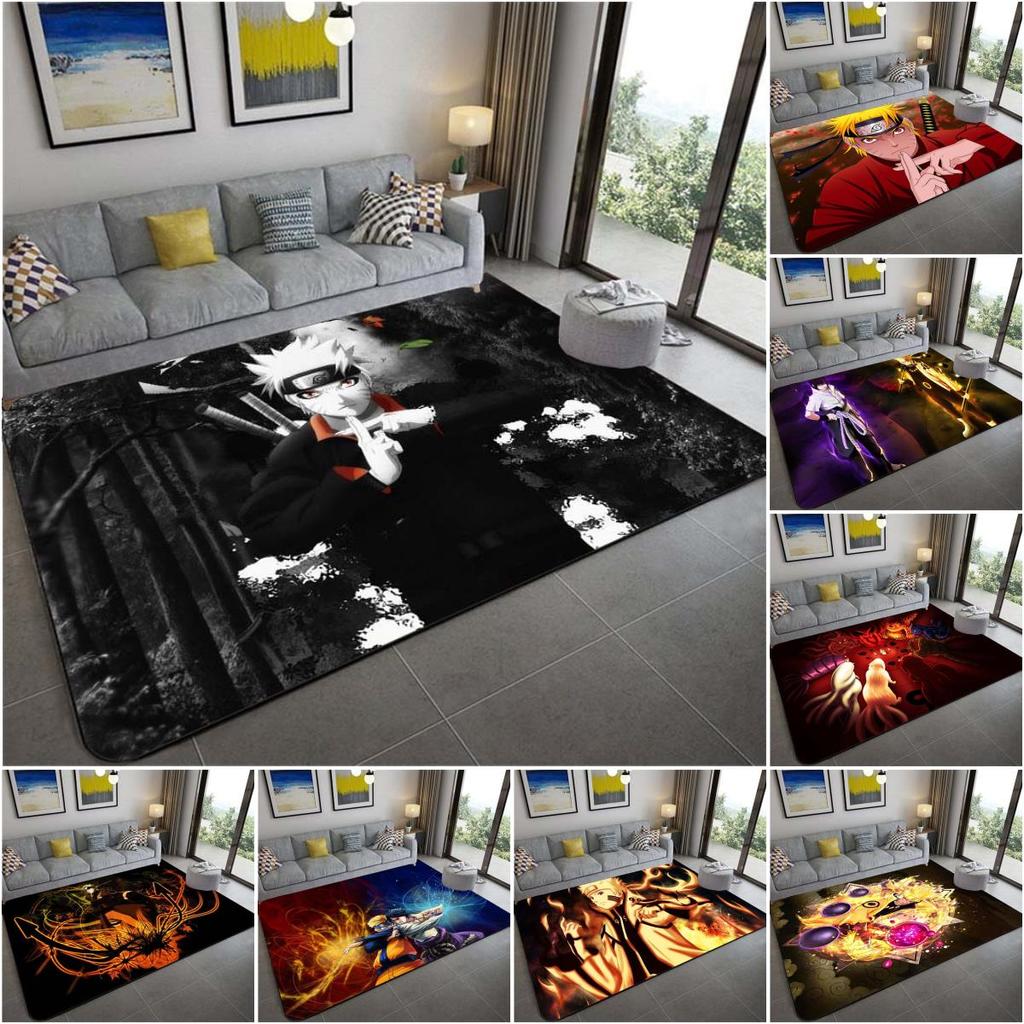 Anime Naruto Non-slip Area Rugs Large Mat Rugs for Living Room Comfortable Carpet Soft Floor Mat Rugs for Bedroom