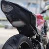 Folding License Motorcycle Plate Holder Rear Tail Light Bracket Mount Adjustable