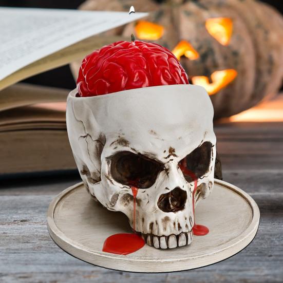 Подсвечник в виде плачущего черепа на Хэллоуин, готическая фигурка из смолы в виде плачущего черепа, подставка для свечей