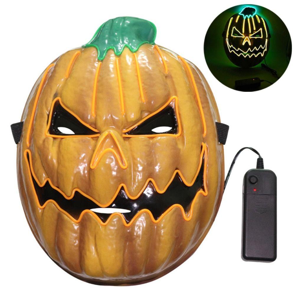 Realistic LED Pumpkin Mask Creativity Light Up Mask Full Face Mask Costume Party Supplies