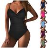 Women's One-piece With Chest Pad Without Steel Bra Swimsuit Solid Color   Swimsuit