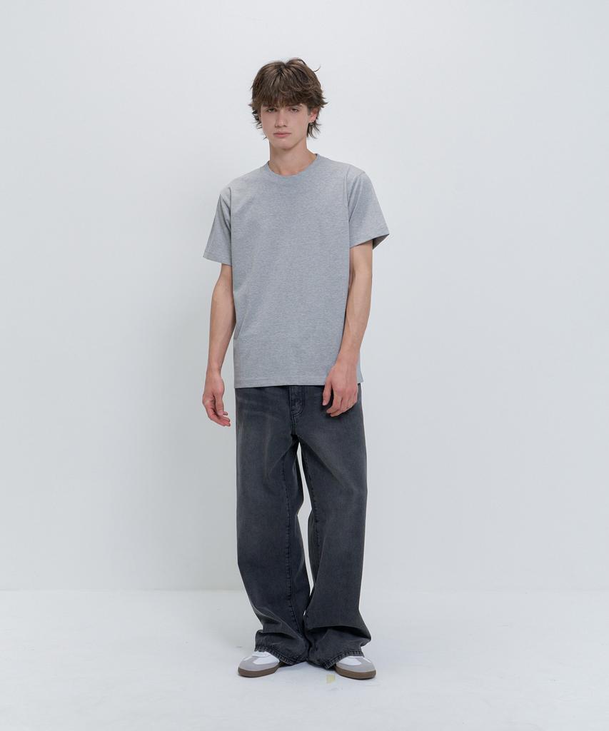 PSSHOPPER Basic Cool Skin Short Sleeve T-Shirt [Gray]