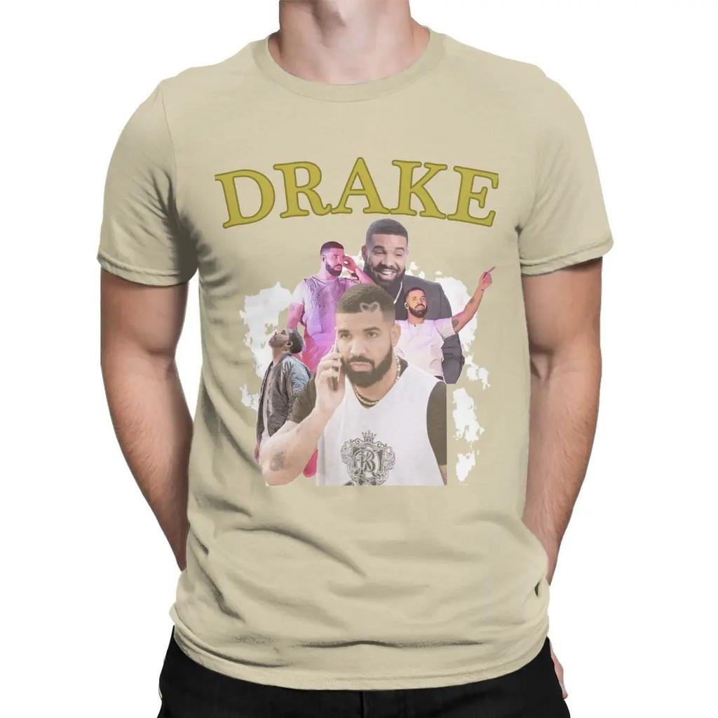 Мужская футболка Drizzy Drake Ретро Графическая Повседневная Хлопковая Футболка С Коротким Рукавом Футболка С Круглым Воротником Одежда Лето