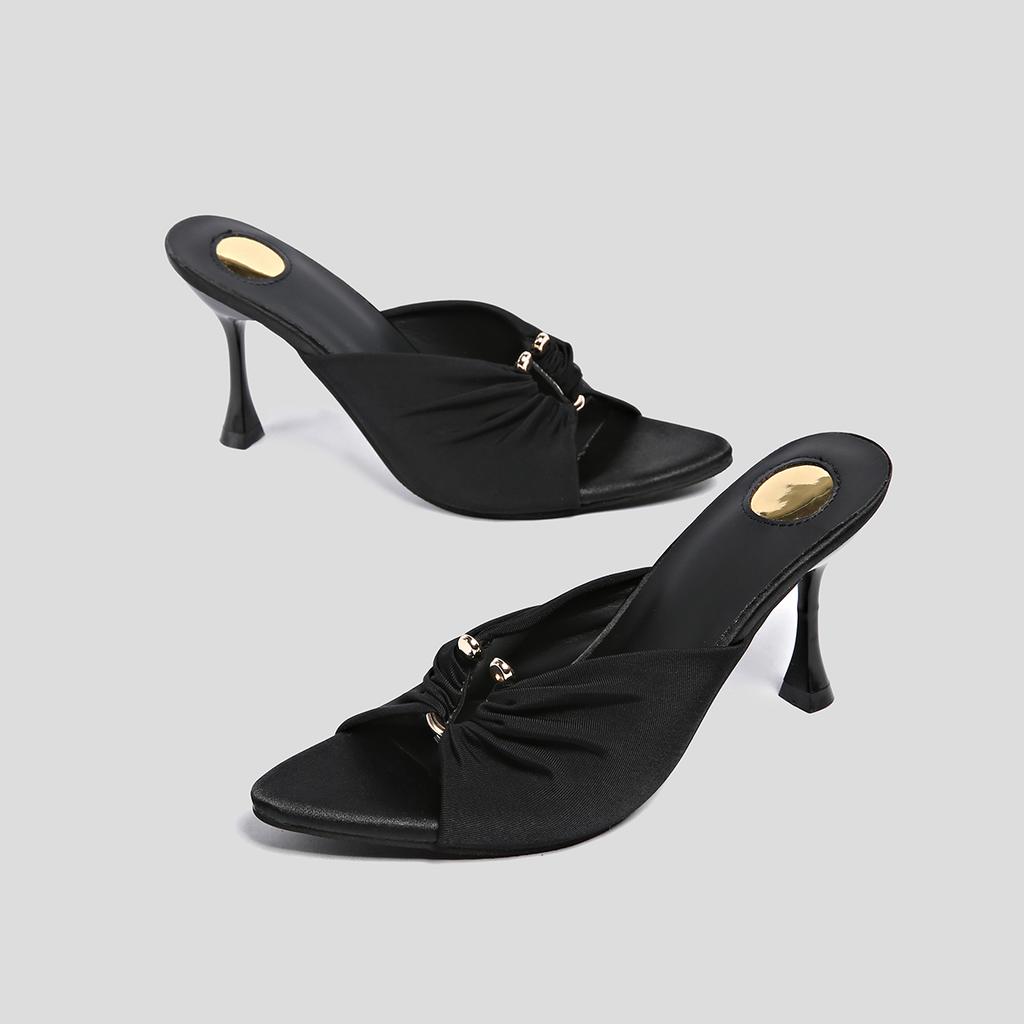 Дизайнерские летние женские шлепанцы с открытым носком, на тонком высоком каблуке, уличный стиль, для вечеринок стриптизерш, слайды, Zapatos De Mujer