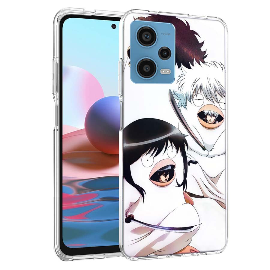 Аниме Гинтама Мистер. Чехол для телефона 'Капля дождя' для Redmi Note 13 12 14 15 Pro Plus 13R 11 11T 11E 11S 10 Pro 10S 9 9S Прозрачный ТПУ